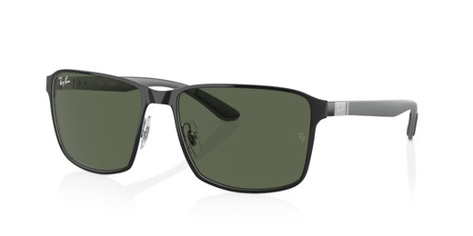 Ray-Ban sunglasses RB3721 914471 (lens colour: dark green) black/silver - 1 pair of glasses